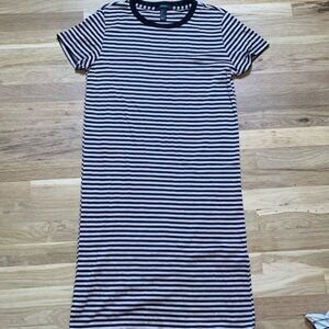 Forever 21 Short Sleeve Crewneck Striped Shift Dress Women’s L